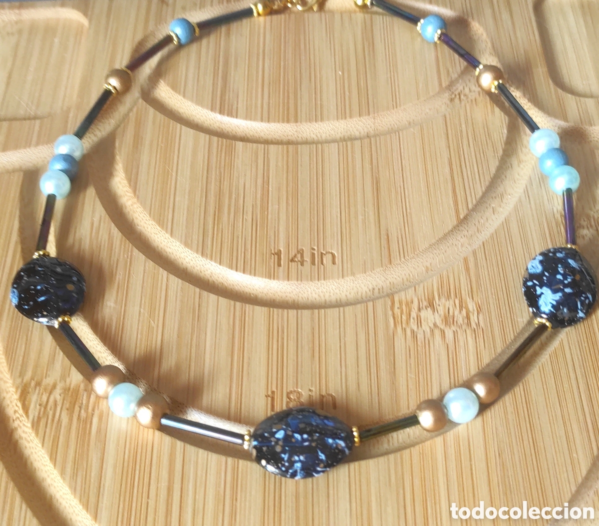 Joyeria: &iexcl;&iexcl;&iexcl;VENDIDO!!! Conjunto artesanal azul - Foto 4