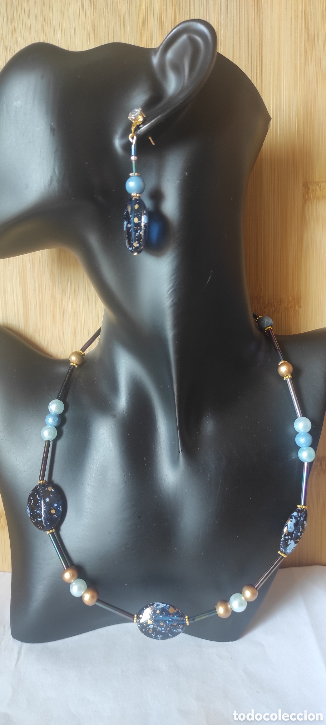 Joyeria: &iexcl;&iexcl;&iexcl;VENDIDO!!! Conjunto artesanal azul - Foto 1