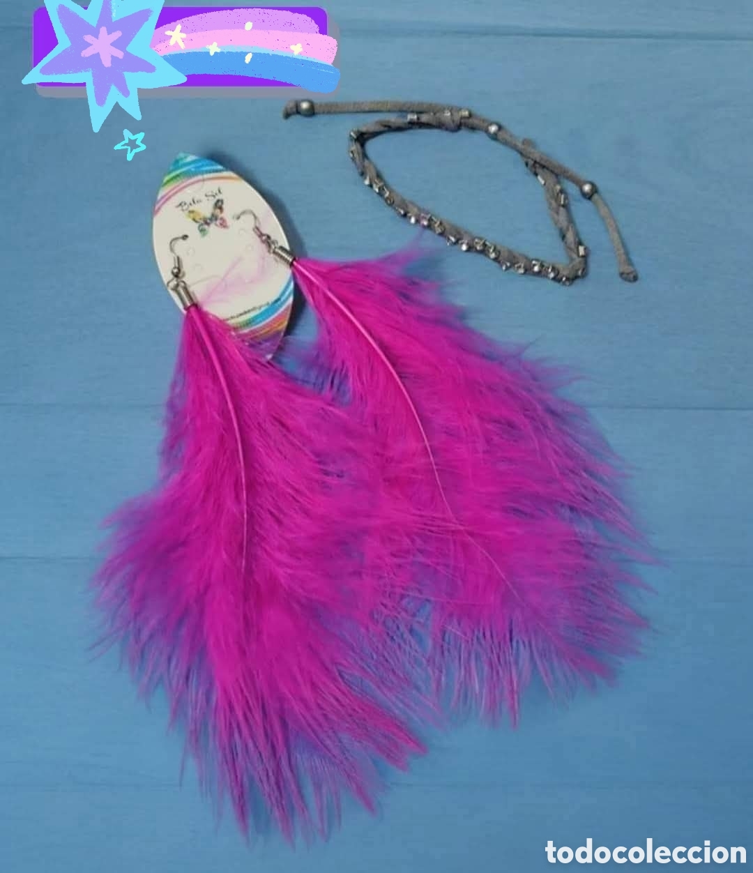 Joyeria: :::: LM128 - LOTE DE PENDIENTES PLUMAS Y PULSERA - Foto 1
