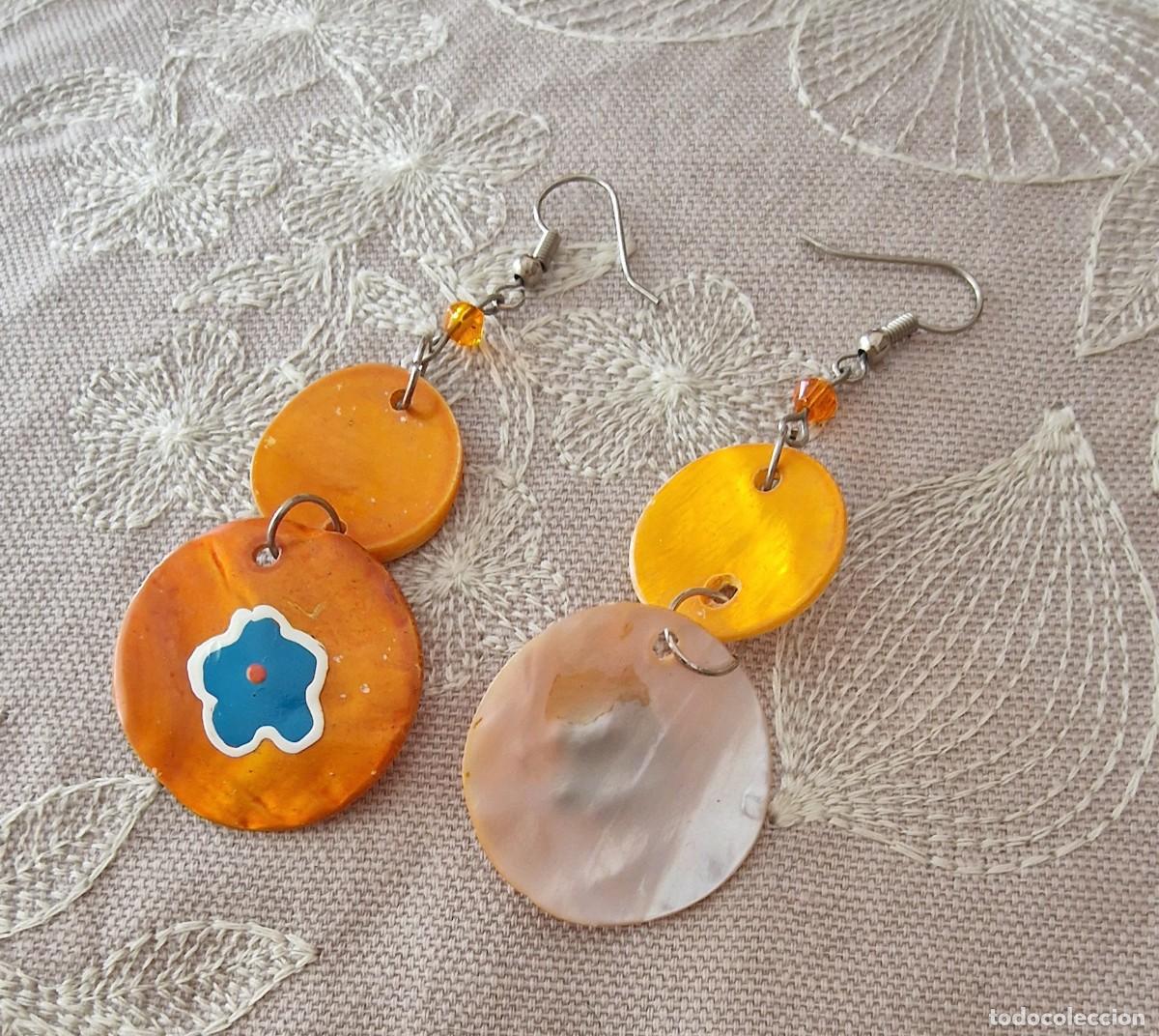 Joyeria: Pendientes de concha pintados a mano - Foto 1