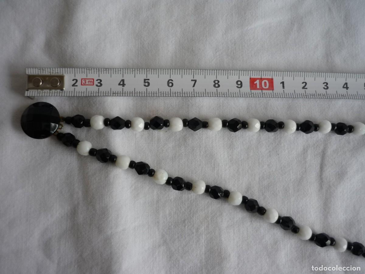 Joyeria: Collar doble de cuentas de vidrio blancas y negras - Foto 10