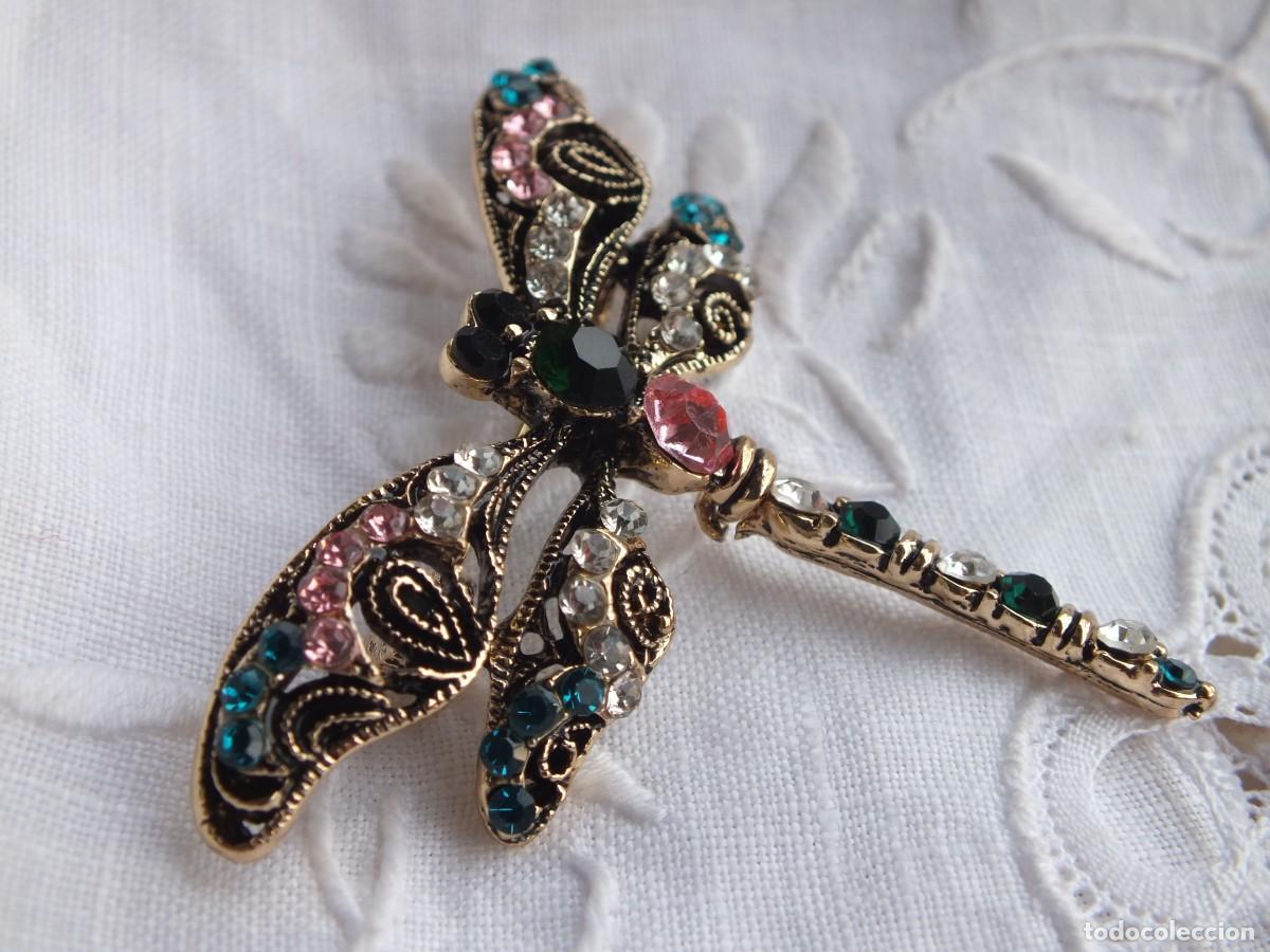 Joyeria: BROCHE O ALFILER LIBELULA CON PEDRER&Iacute;A - Foto 1