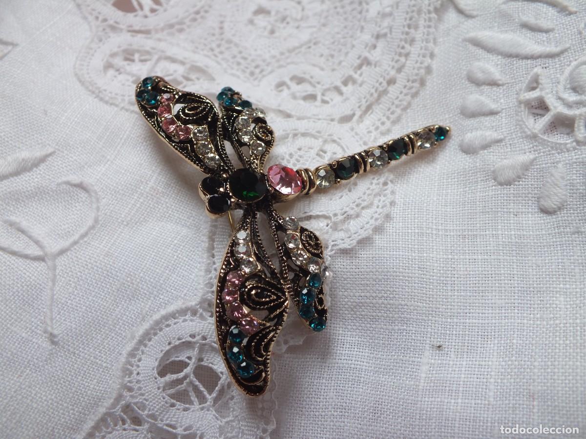 Joyeria: BROCHE O ALFILER LIBELULA CON PEDRER&Iacute;A - Foto 6
