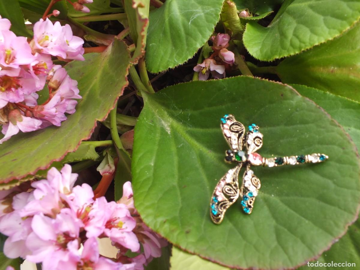 Joyeria: BROCHE O ALFILER LIBELULA CON PEDRER&Iacute;A - Foto 2