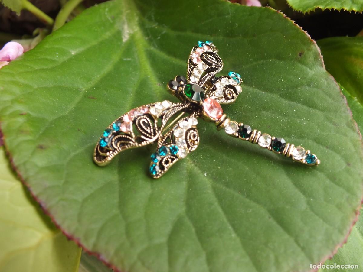 Joyeria: BROCHE O ALFILER LIBELULA CON PEDRER&Iacute;A - Foto 5