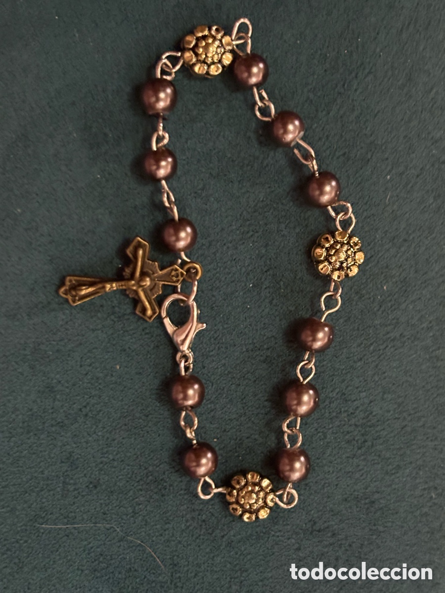 Joyeria: Pulsera plateada religiosa con cruz - Foto 1