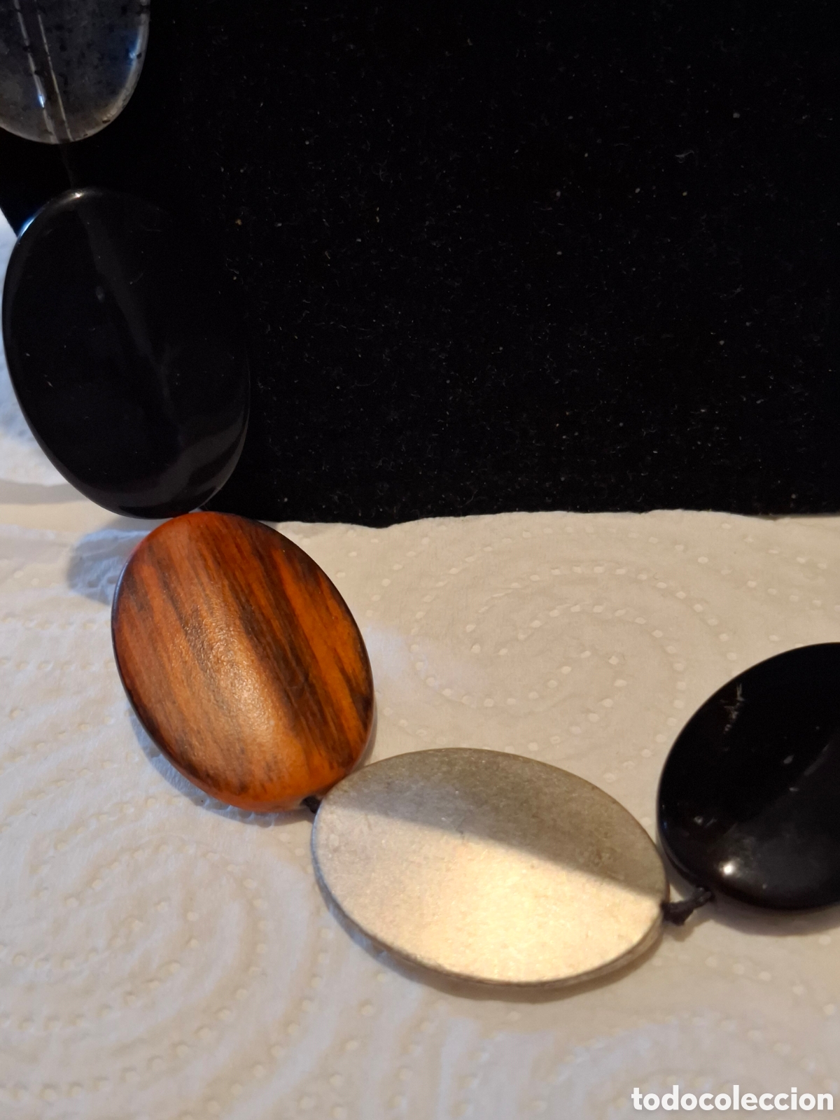 Joyeria: Collar plateado marr&oacute;n y negro - Foto 5