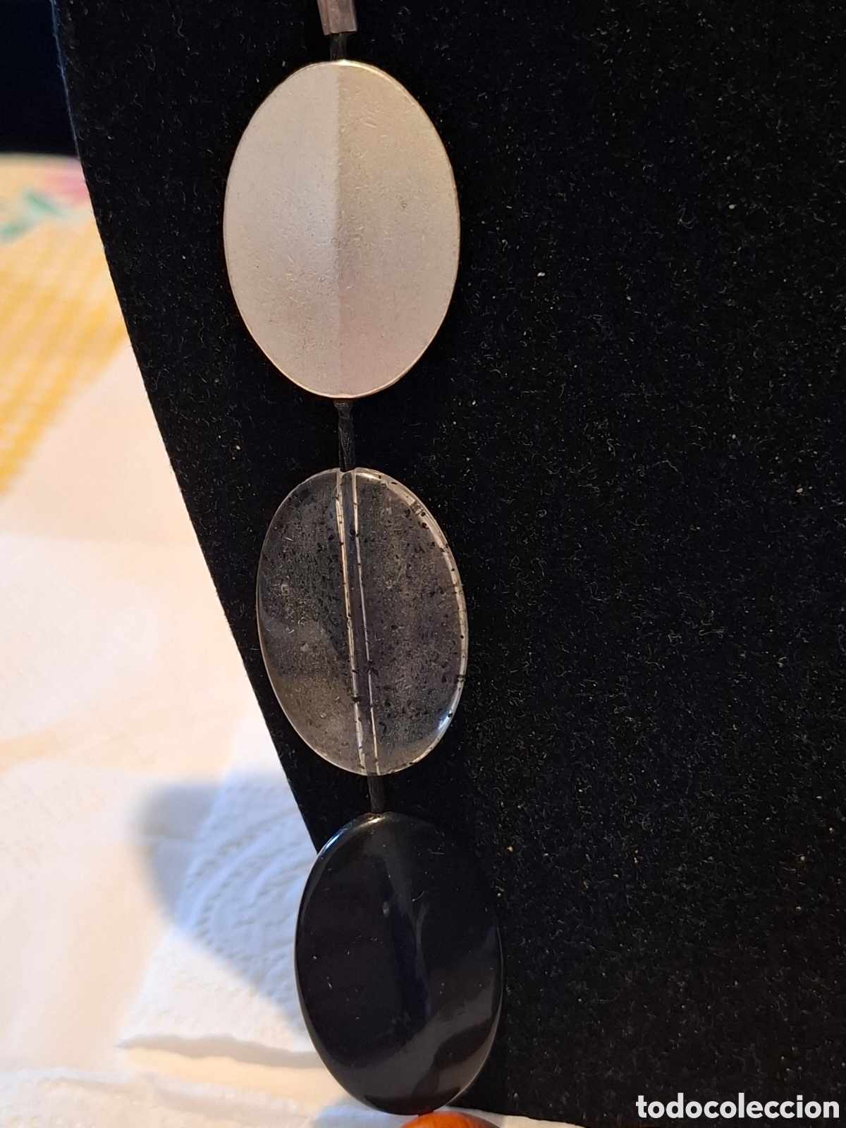 Joyeria: Collar plateado marr&oacute;n y negro - Foto 6