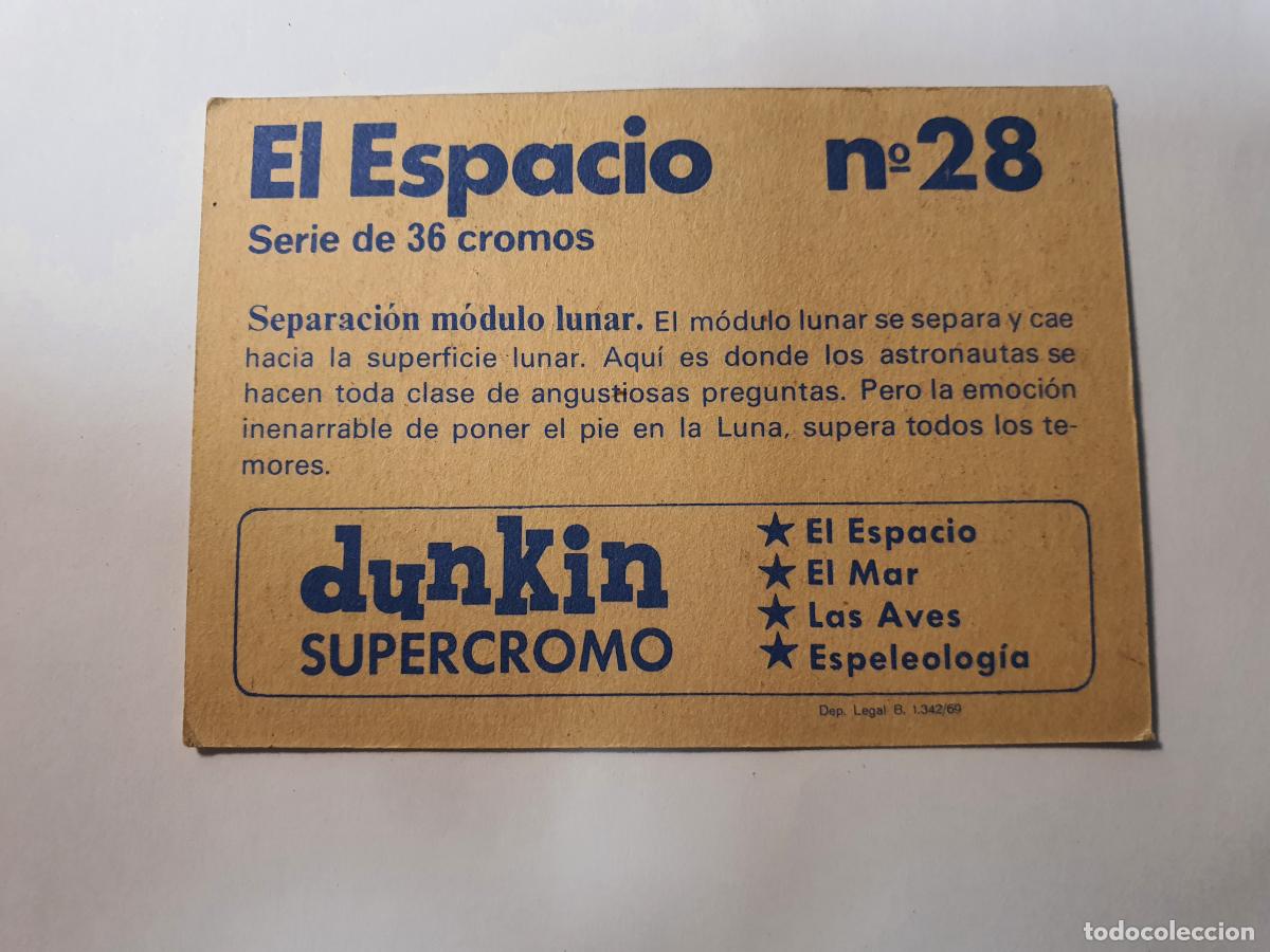 Joyeria: CROMO DUNKIN SUPERCROMO -- EL ESPACIO -- N&ordm; 28 - Foto 2