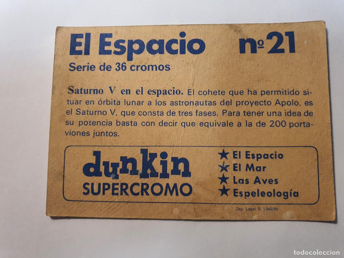 Joyeria: CROMO DUNKIN SUPERCROMO -- EL ESPACIO -- N&ordm; 21 - Foto 2