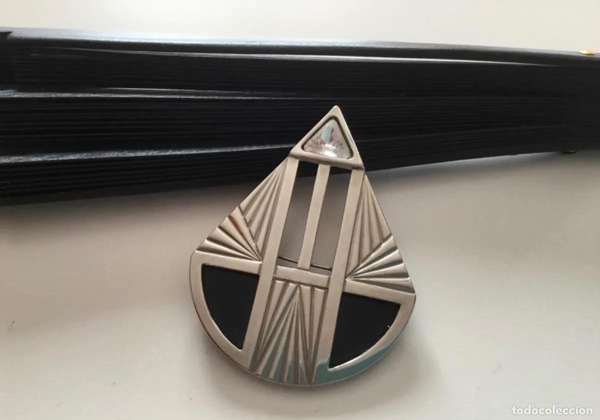 Joyeria: BROCHE ESTILO ART DECO CON CRISTAL TRIANGULAR - Foto 1