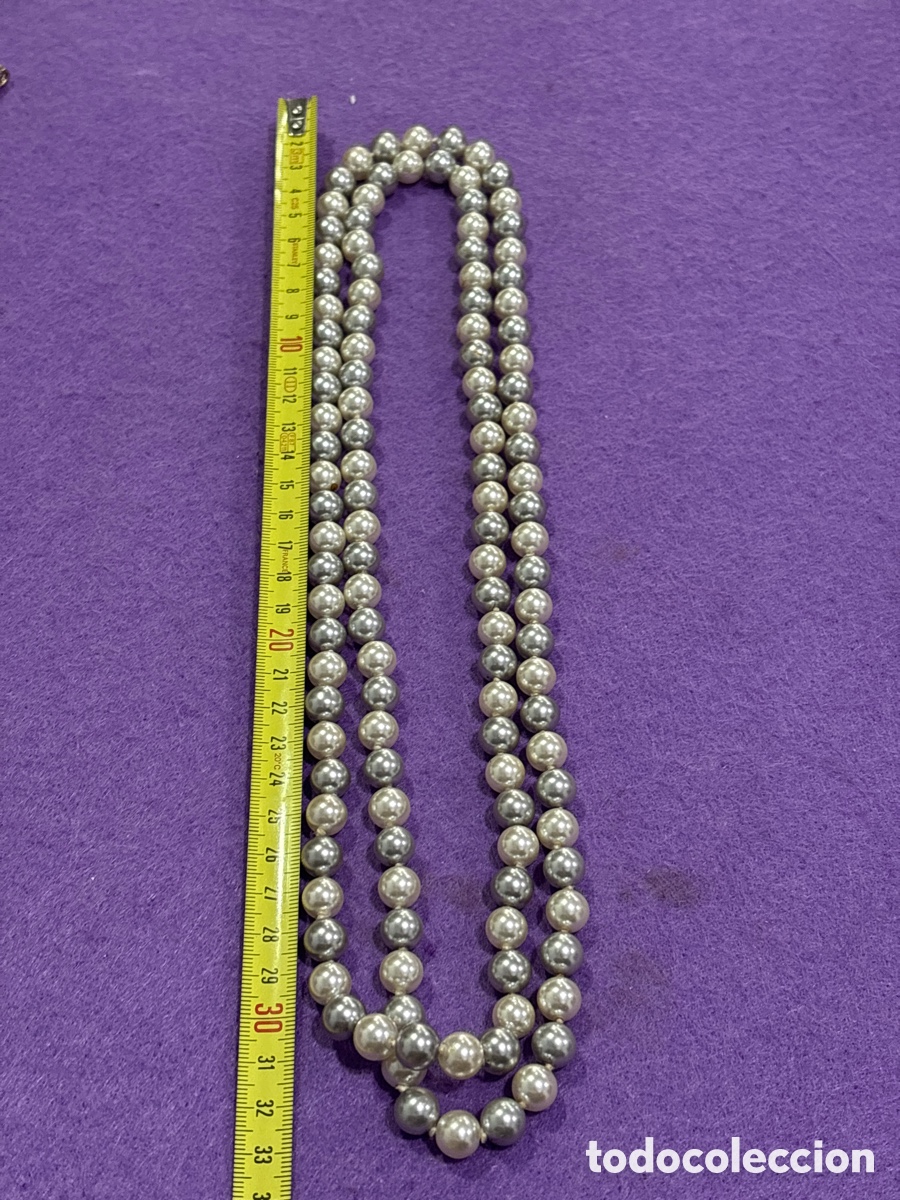 Joyeria: Antiguo collar largo con s&iacute;mil perlas (L31) - Foto 2