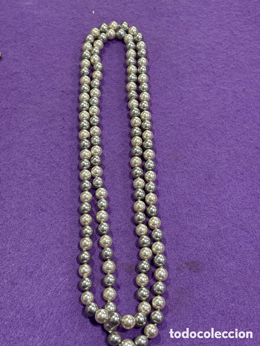 Joyeria: Antiguo collar largo con s&iacute;mil perlas (L31) - Foto 1
