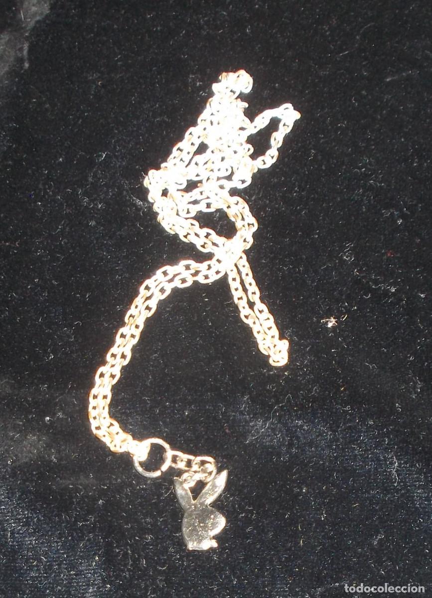 Joyeria: colgante conejo playboy con cadena larga plateada - Foto 1