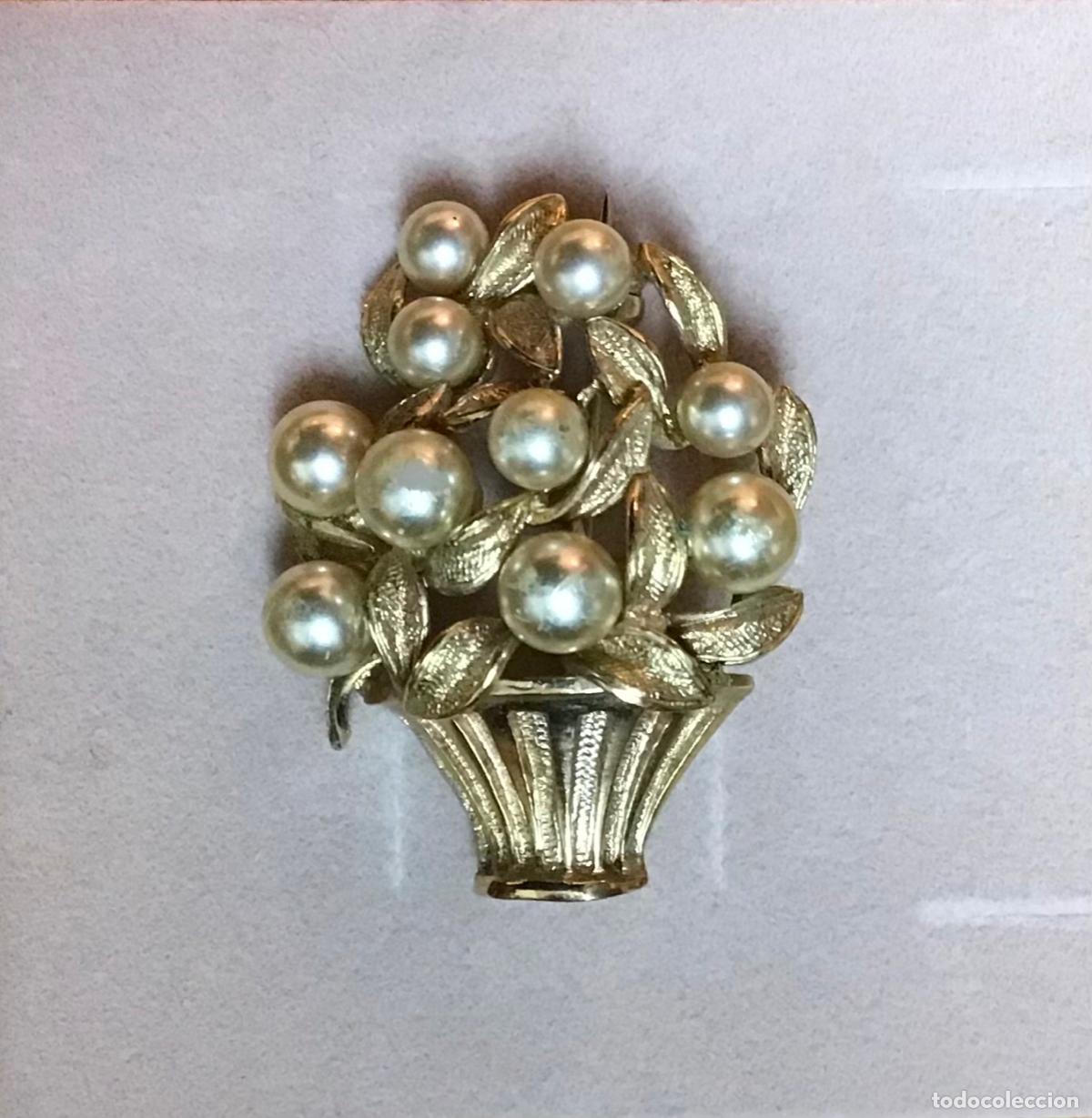 Joyeria: BROCHE DORADO Y PERLAS - Foto 1