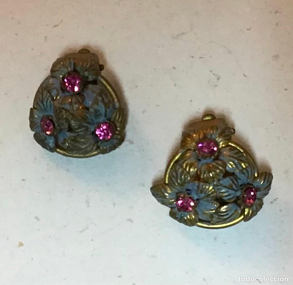 Joyeria: PENDIENTES DORADOS,ESMALTE Y CRISTAL - Foto 3