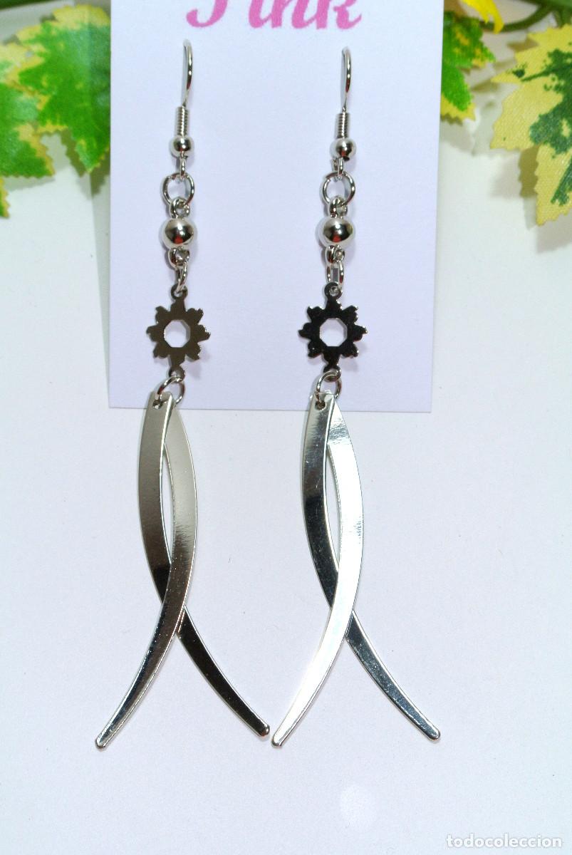 Gioielleria: Pendientes largos color plata, A&ntilde;o 2000, Nuevos