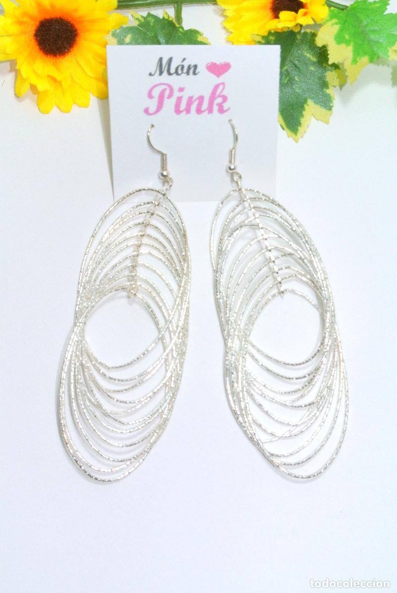 Joyeria: Pendientes largos color plata, A&ntilde;o 2000, Nuevos - Foto 2