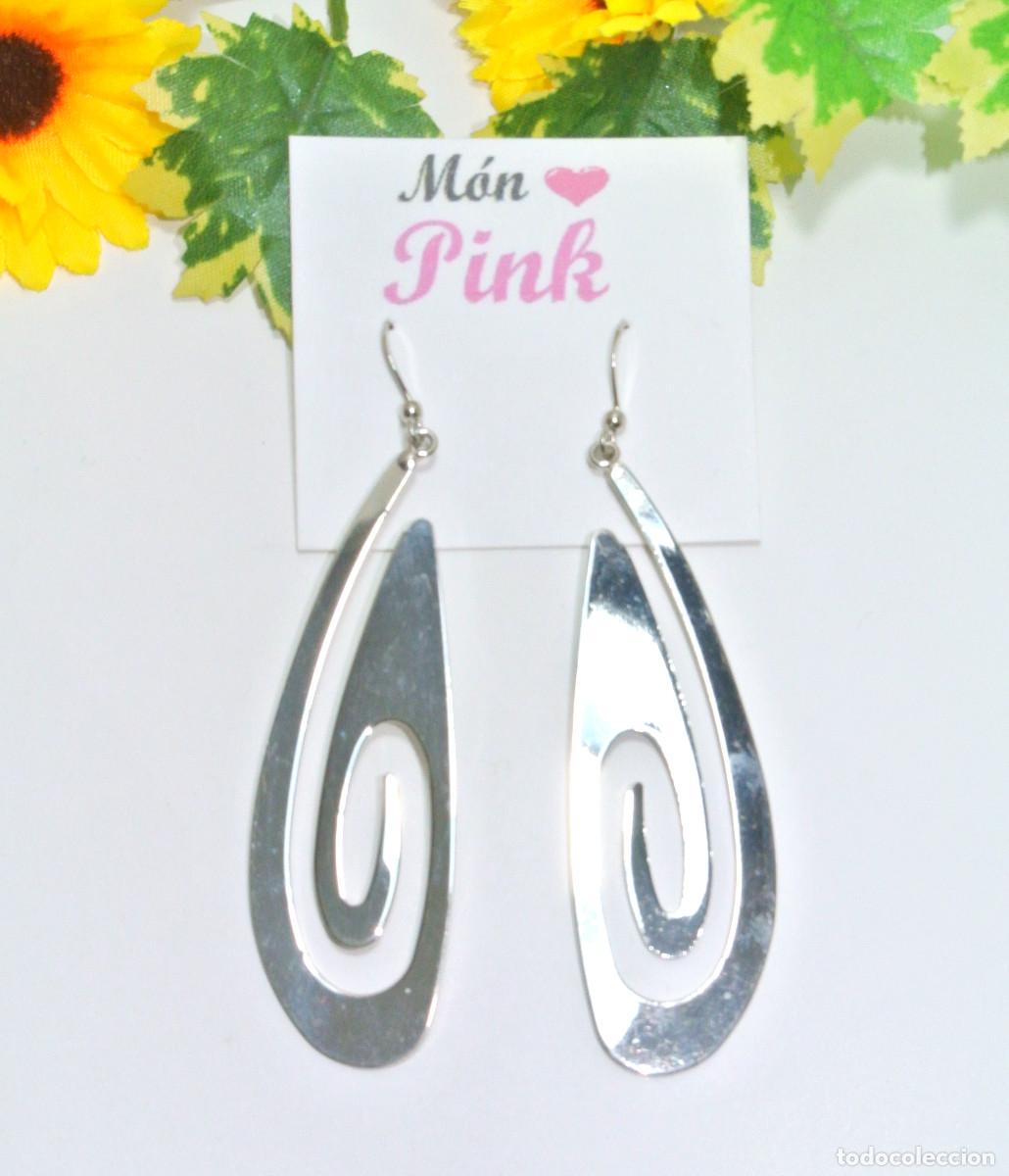 Joyeria: Pendientes largos color plata, A&ntilde;o 2000, Nuevos - Foto 1