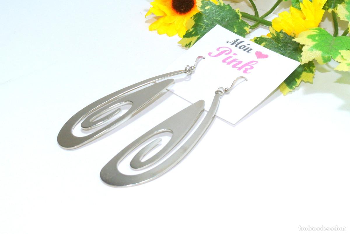 Joyeria: Pendientes largos color plata, A&ntilde;o 2000, Nuevos - Foto 2