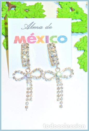 Joyeria: Pendientes largos con cristal, A&ntilde;o 2000, Nuevos - Foto 1