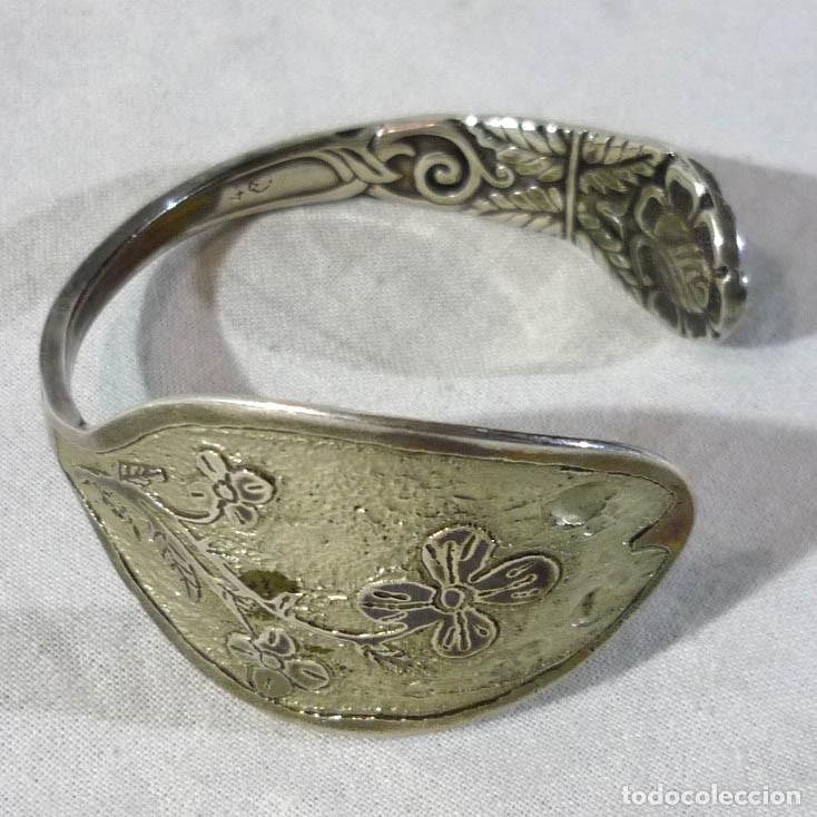 Joyeria: Cuchara de alpaca transformada en pulsera - Foto 1