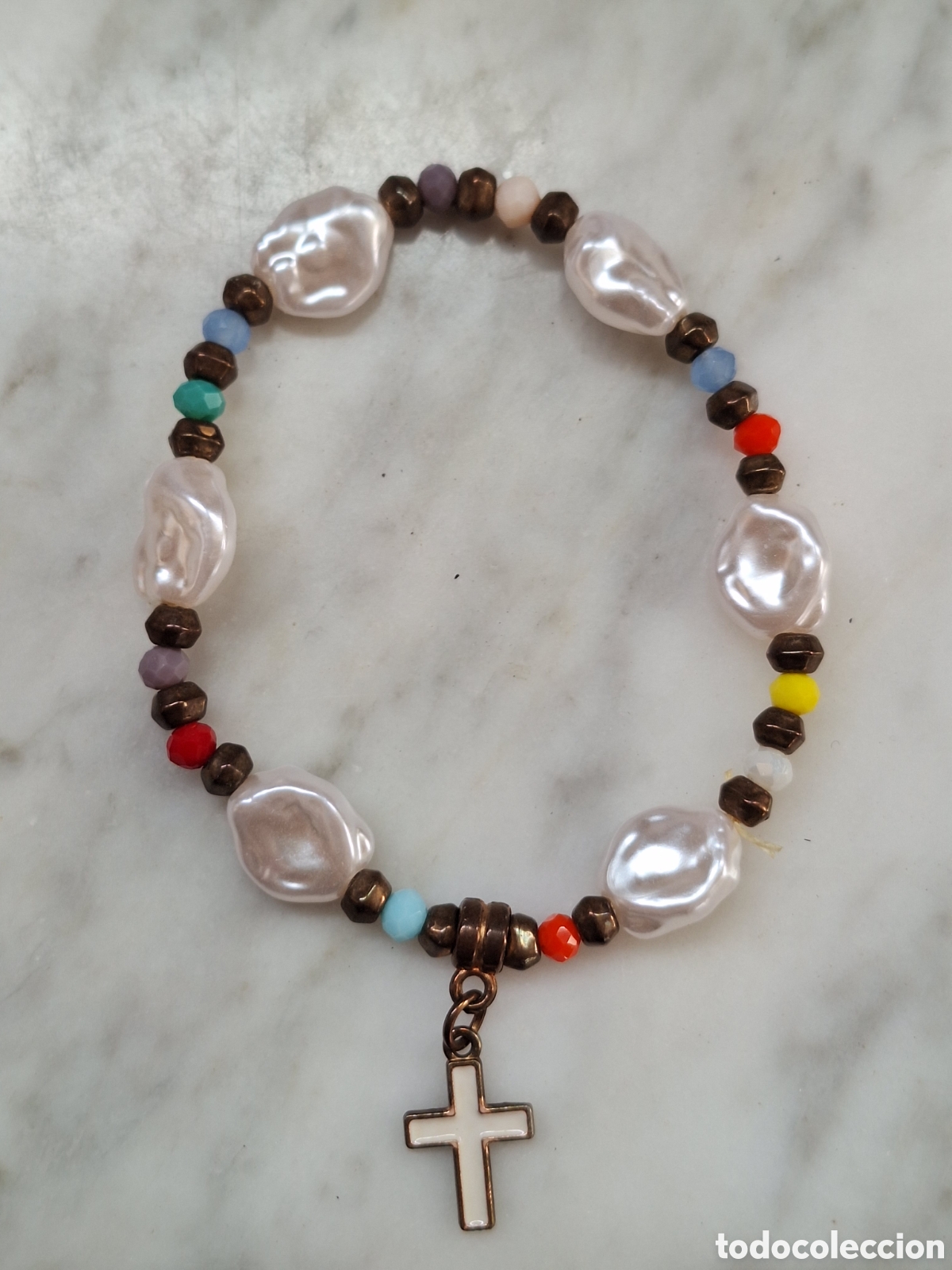 Joyeria: Pulsera colorida con Cruz - Foto 1