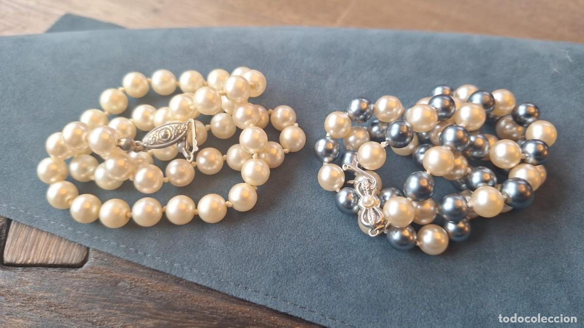 Joyeria: Dos Antiguos Collares Perlas Cultivadas - Foto 1