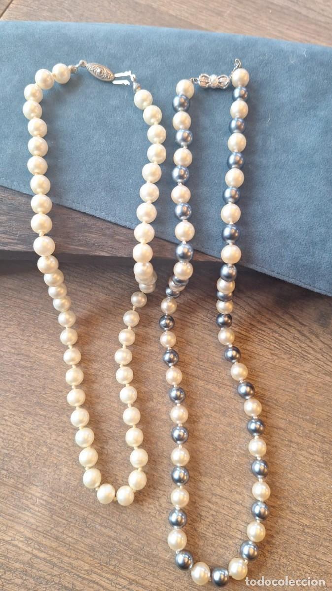 Joyeria: Dos Antiguos Collares Perlas Cultivadas - Foto 3