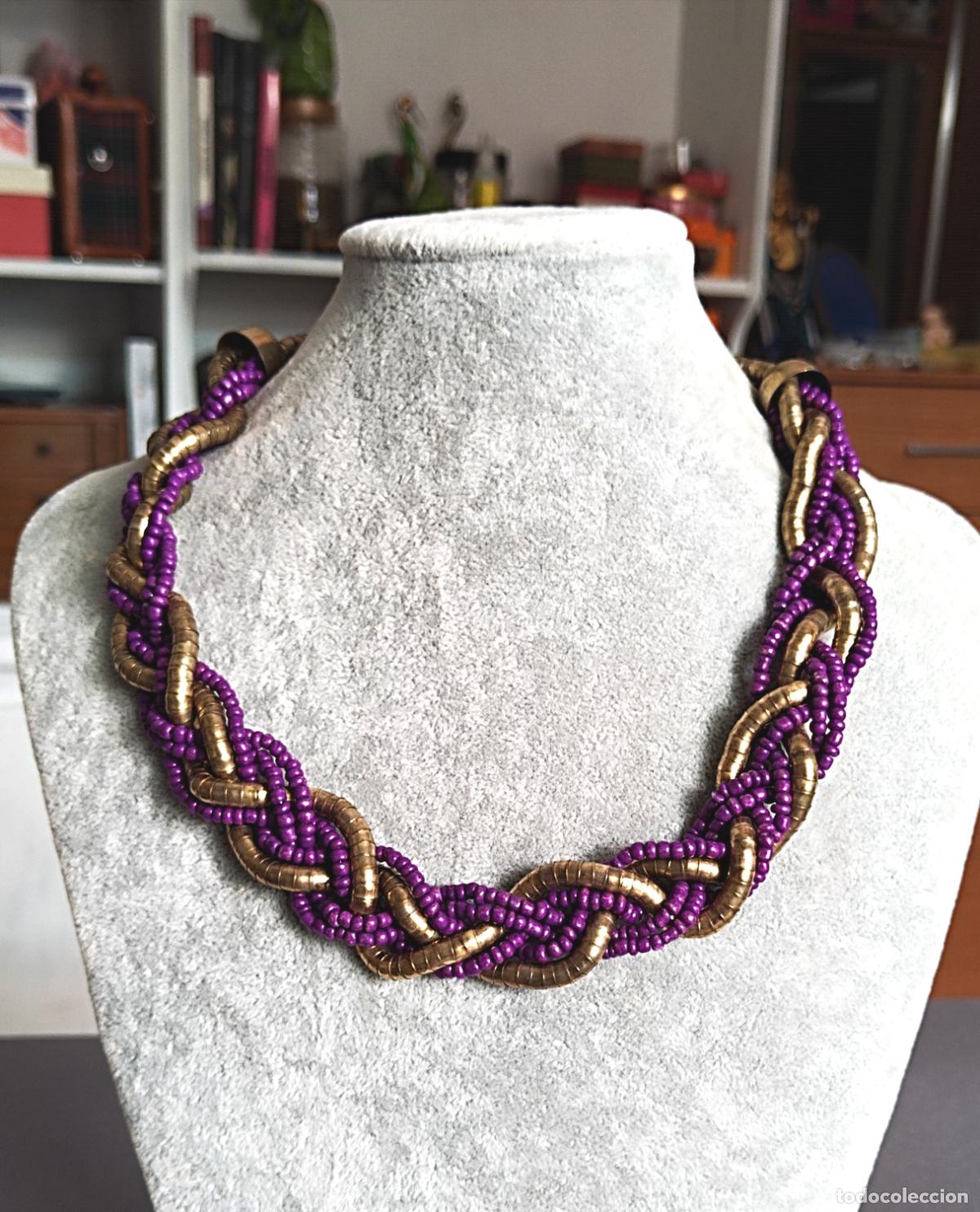 Joyeria: Collar con piedras moradas. - Foto 2