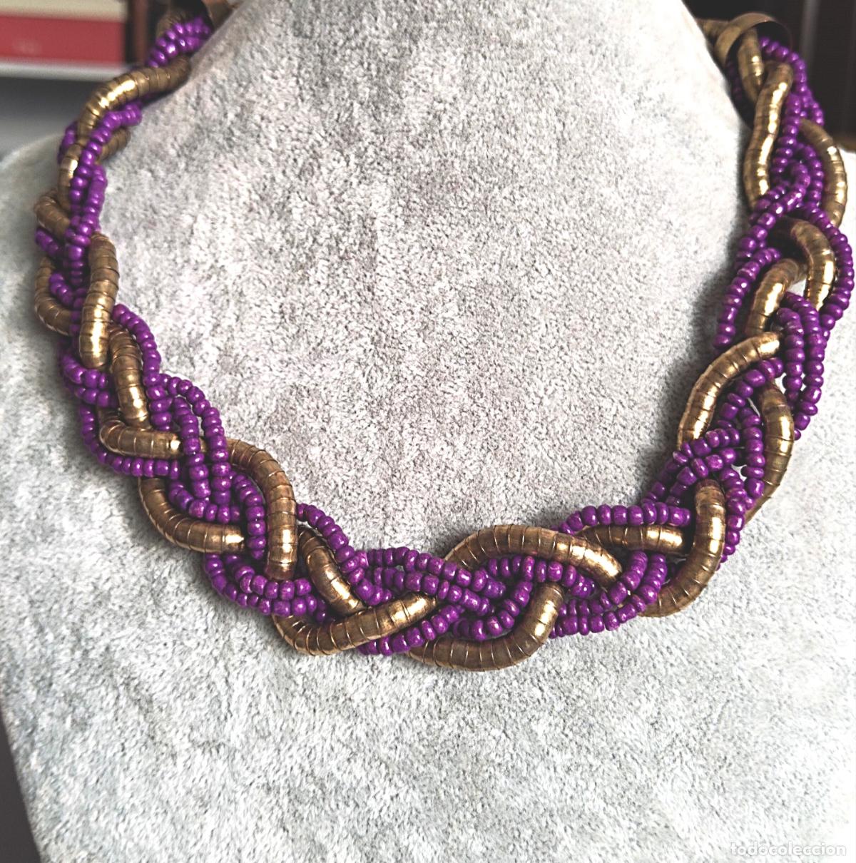 Joyeria: Collar con piedras moradas. - Foto 3