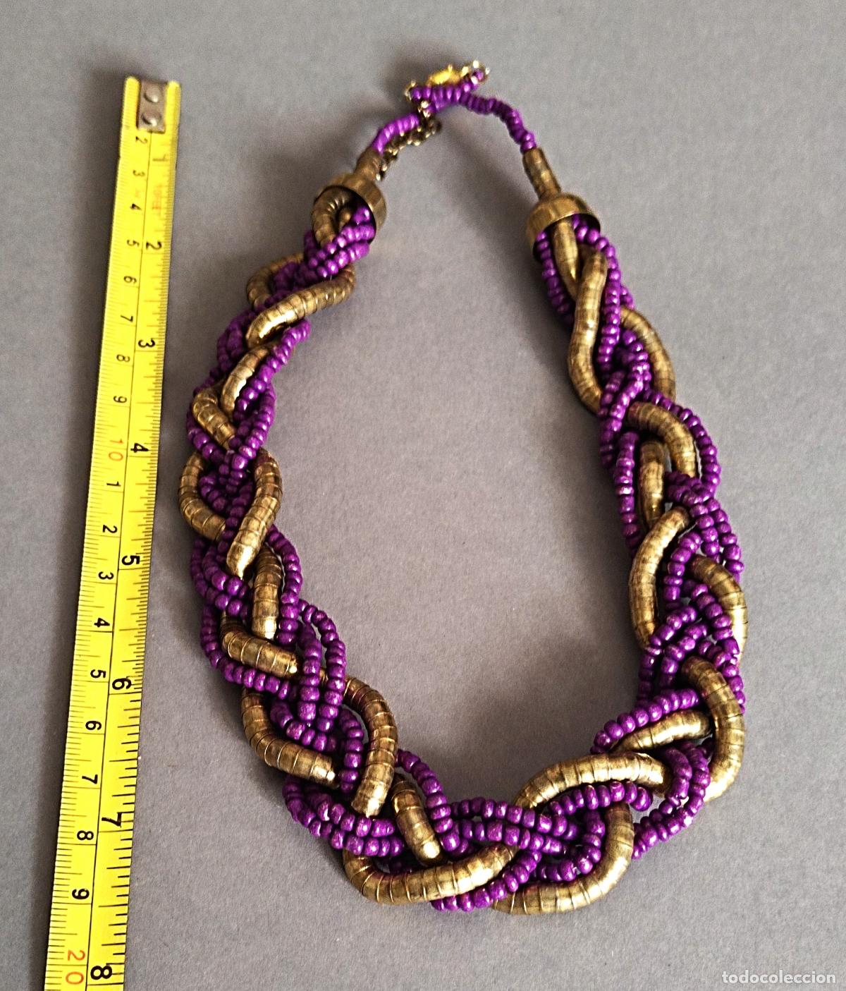 Joyeria: Collar con piedras moradas. - Foto 1