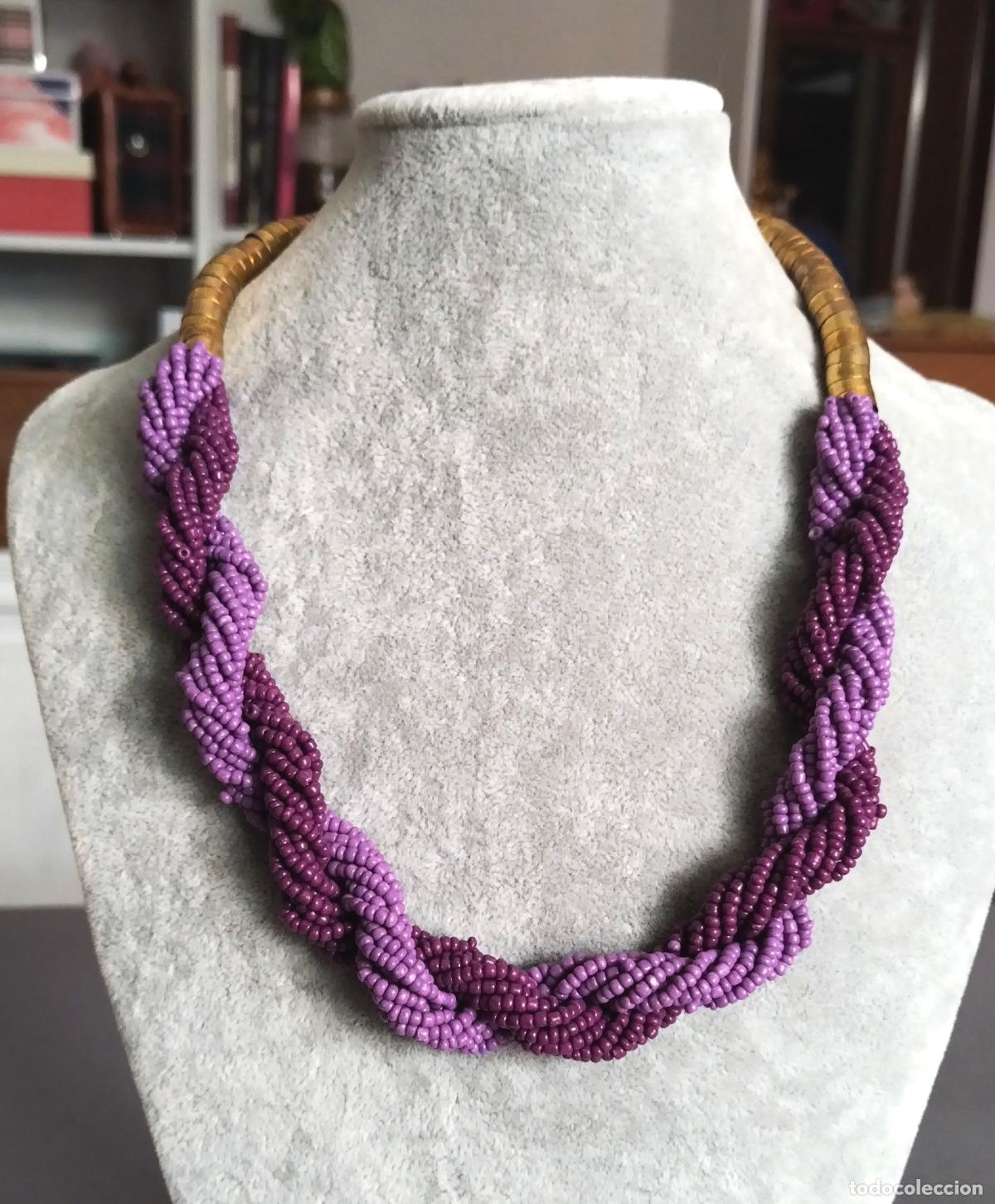 Joyeria: Collar con piedras moradas. - Foto 2