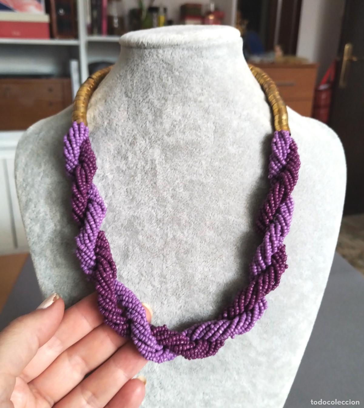 Joyeria: Collar con piedras moradas. - Foto 3