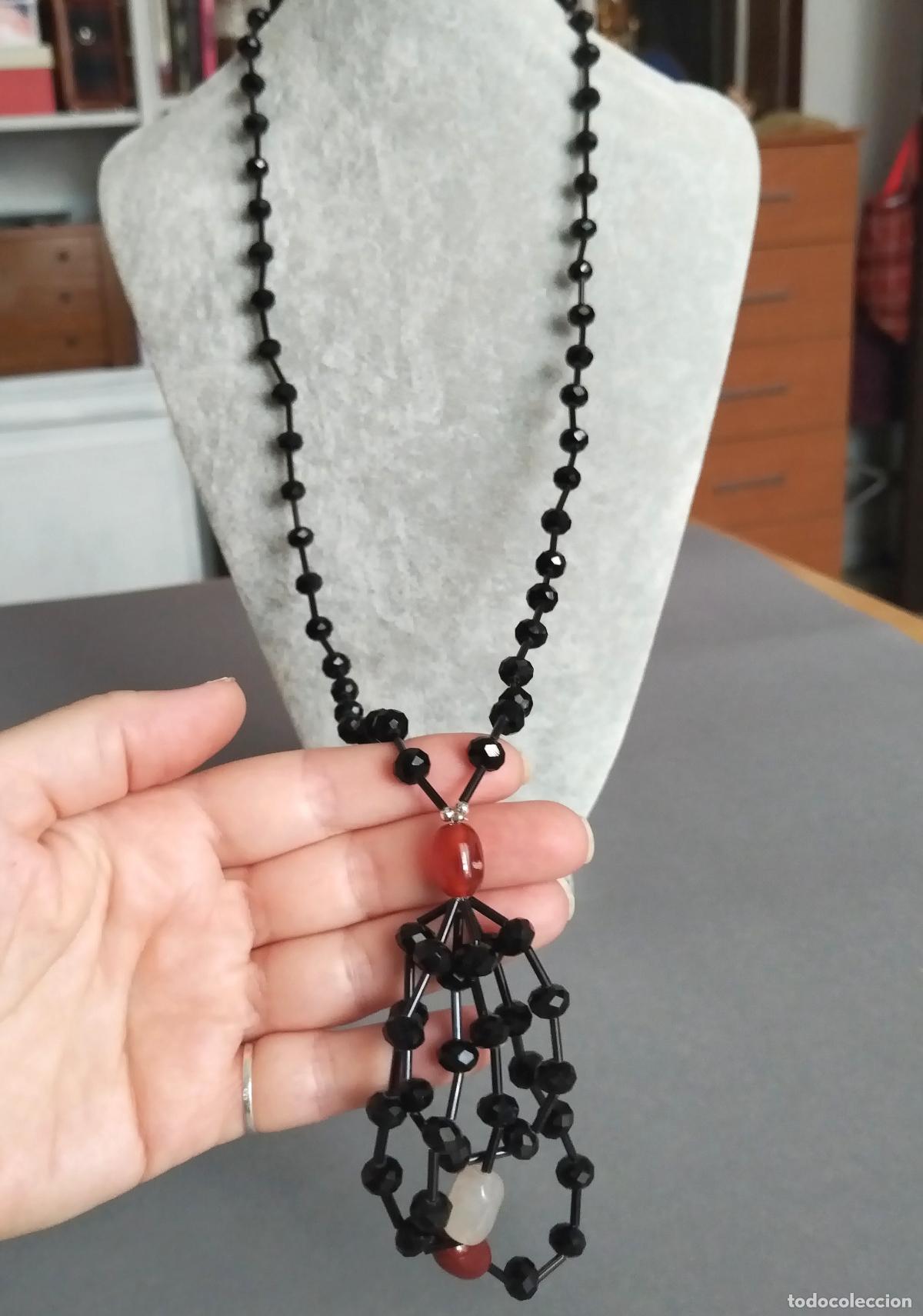Joyeria: Collar largo, con piedras negras onix, y gemas. - Foto 3