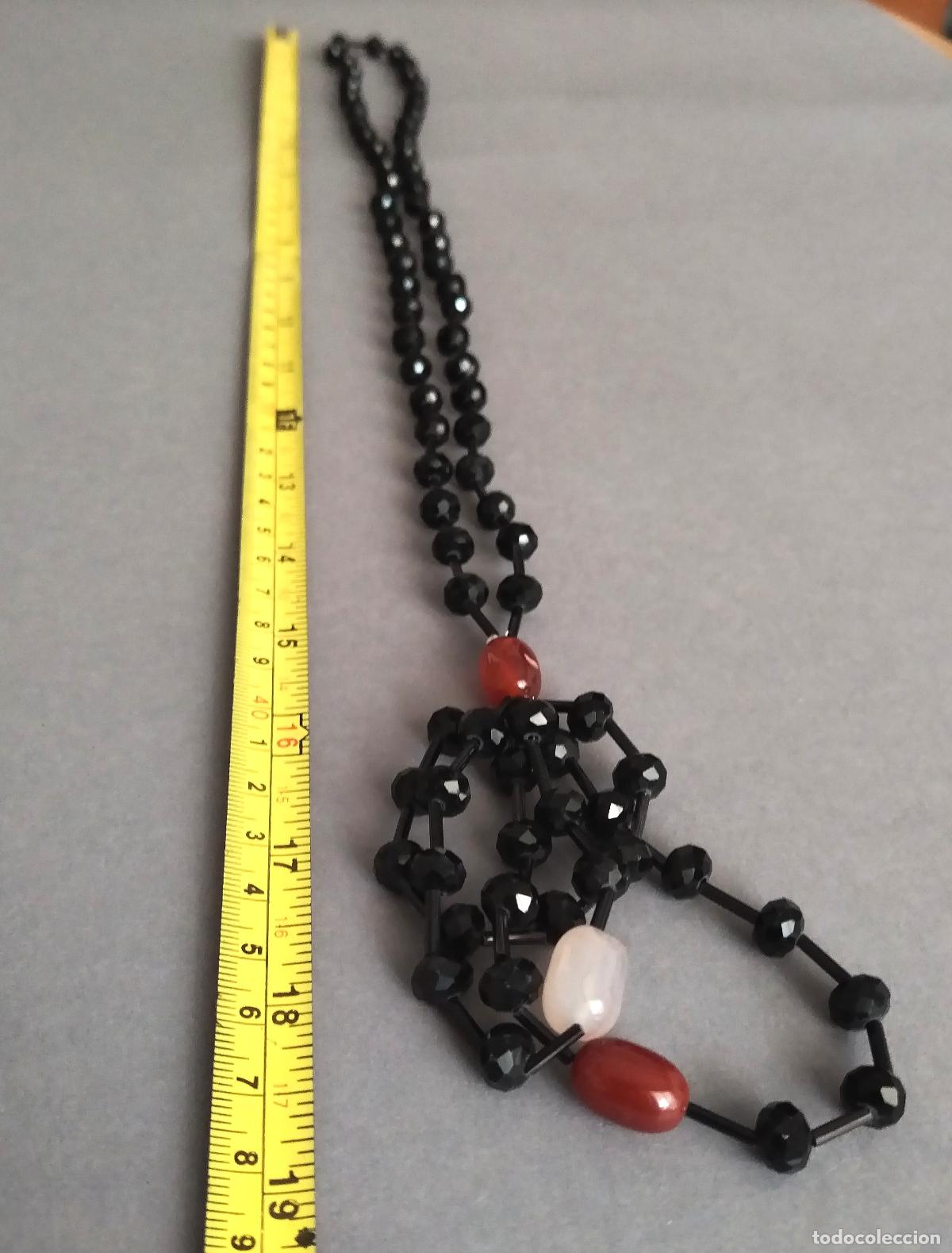 Joyeria: Collar largo, con piedras negras onix, y gemas. - Foto 4