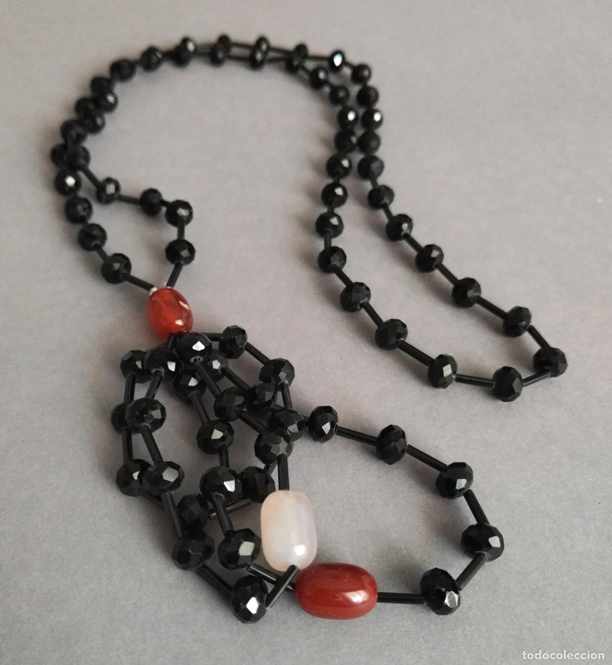 Joyeria: Collar largo, con piedras negras onix, y gemas. - Foto 1