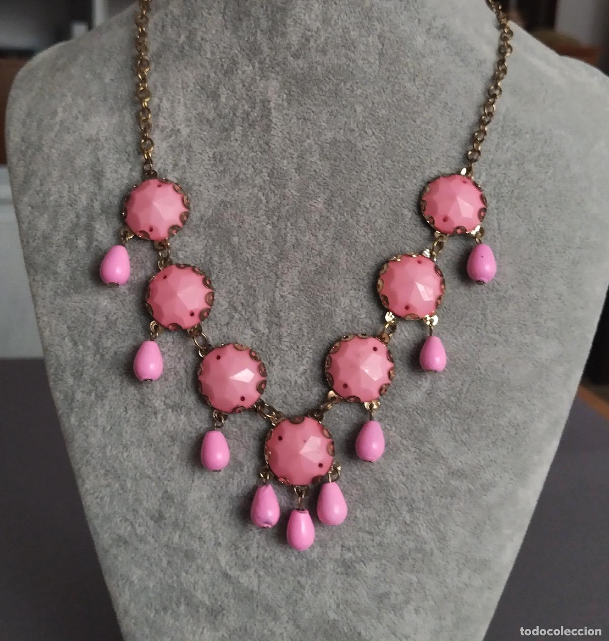 Joyeria: Collar color rosa, bisuter&iacute;a. - Foto 4