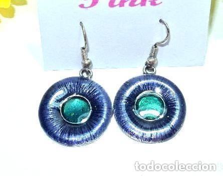 Joyeria: Pendientes color azul, A&ntilde;o 2000, Nuevos - Foto 1