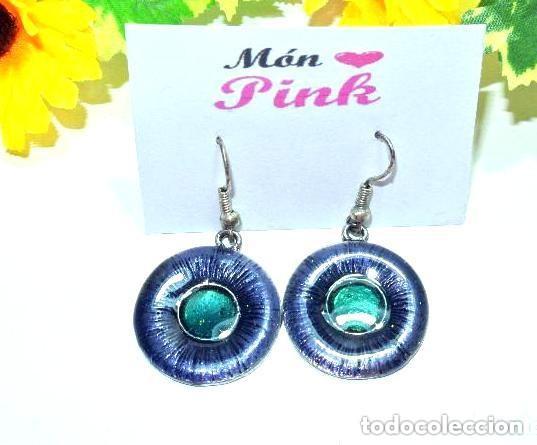 Joyeria: Pendientes color azul, A&ntilde;o 2000, Nuevos - Foto 2