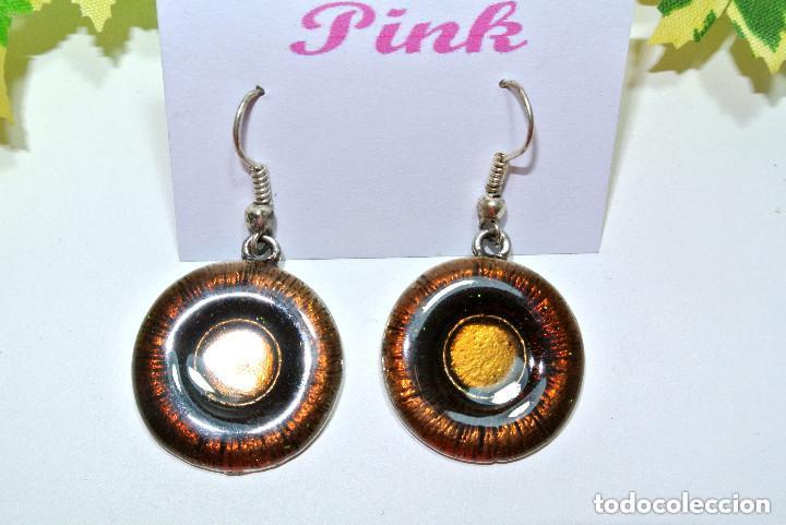 Joyeria: Pendientes color marr&oacute;n, A&ntilde;o 2000, Nuevos - Foto 2