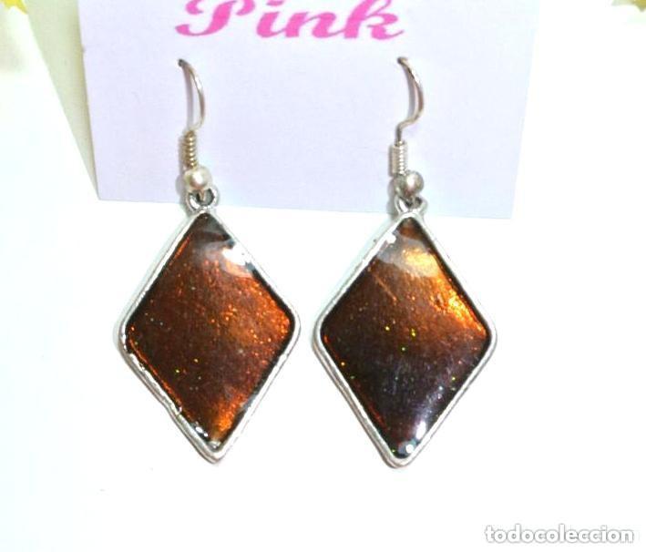 Joyeria: Pendientes color marr&oacute;n, A&ntilde;o 2000, Nuevos - Foto 1