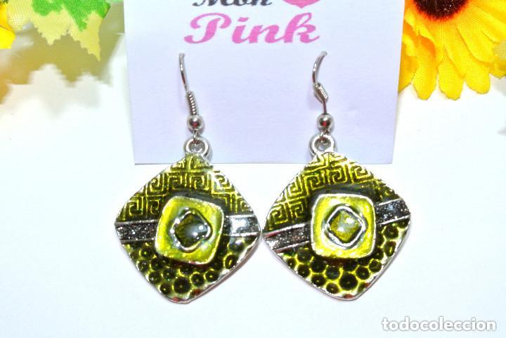 Joyeria: Pendientes color verde, A&ntilde;o 2000, Nuevos - Foto 1