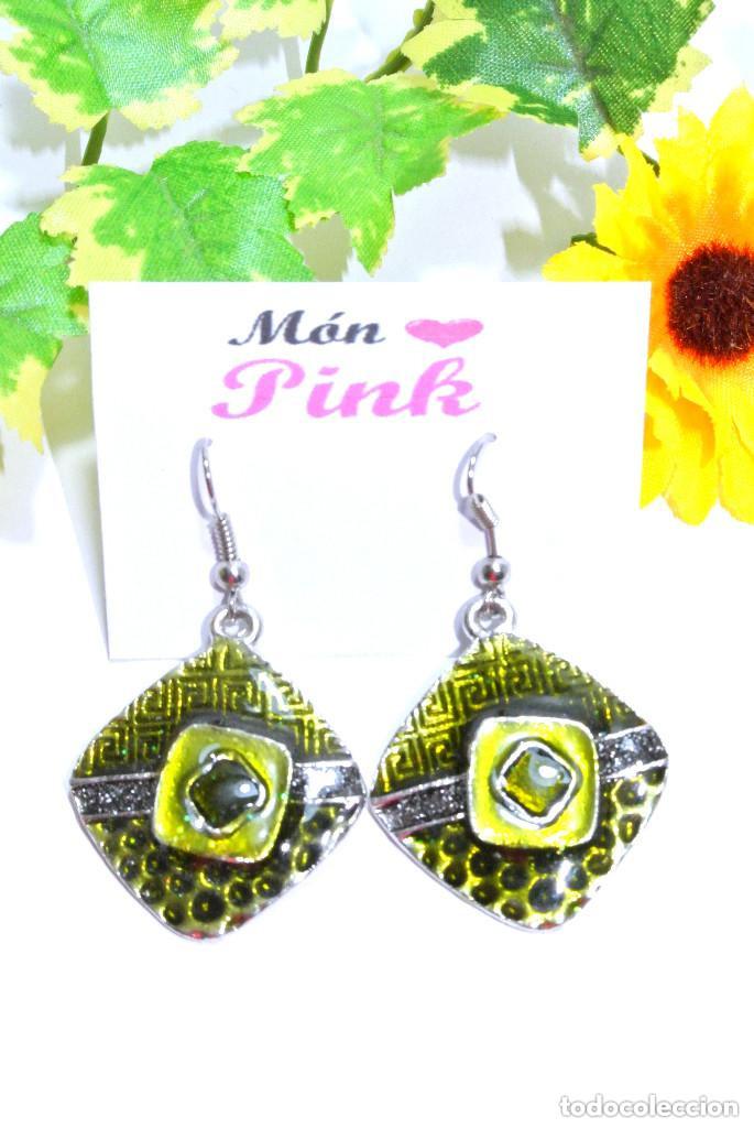 Joyeria: Pendientes color verde, A&ntilde;o 2000, Nuevos - Foto 2