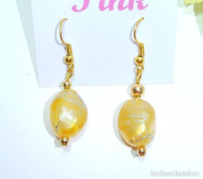 Joyeria: Pendientes color amarillo, A&ntilde;o 2000, Nuevos - Foto 1