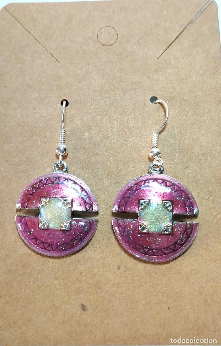 Joyeria: Pendientes color morado, A&ntilde;o 2000, Nuevos - Foto 1
