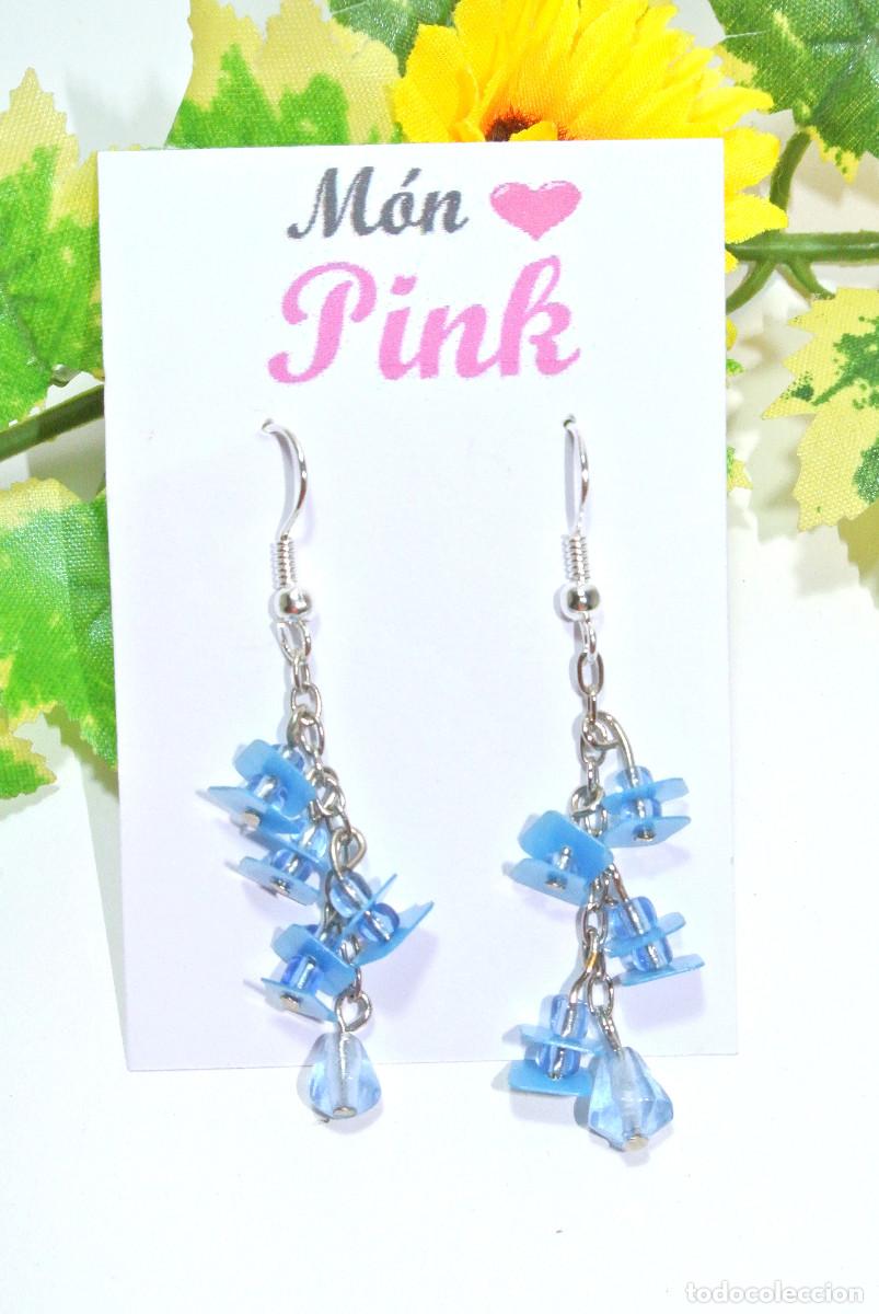 Joyeria: Pendientes color azul, A&ntilde;o 2000, Nuevos - Foto 1