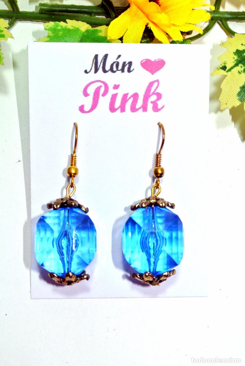 Joyeria: Pendientes color azul y oro, A&ntilde;o 2000, Nuevos - Foto 1