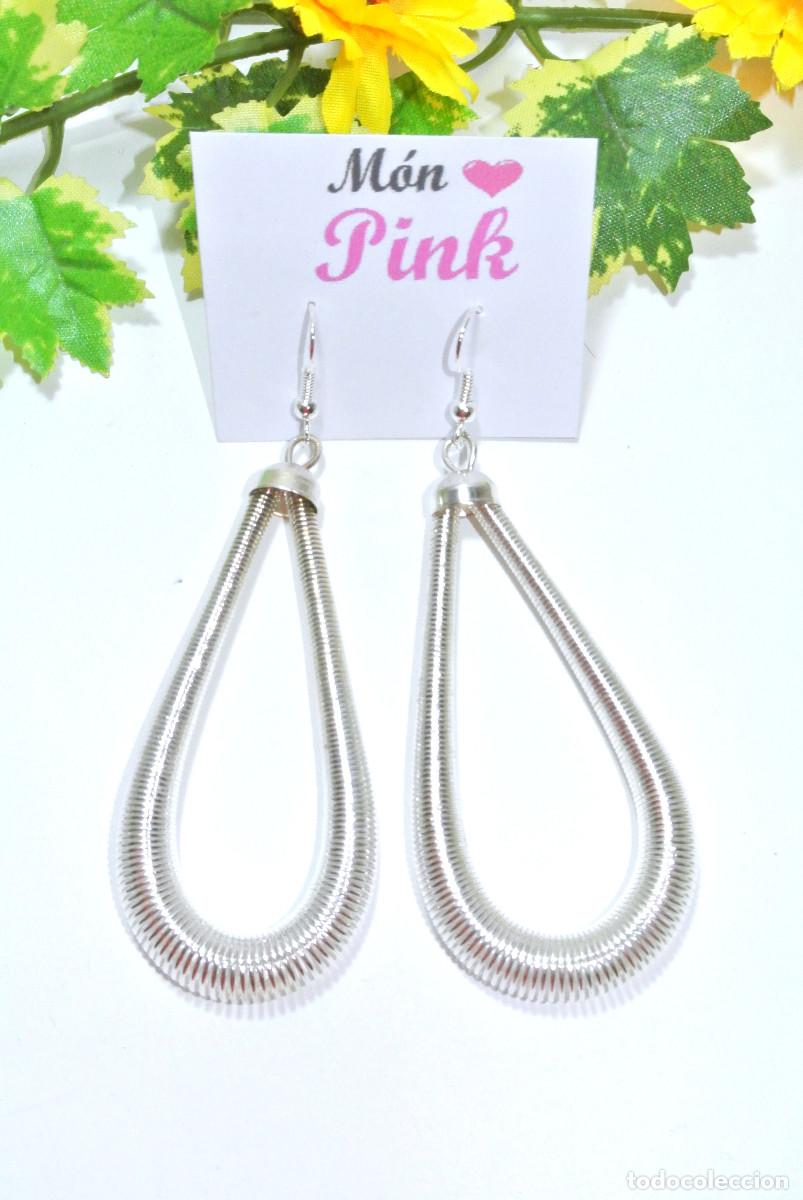 Joyeria: Pendientes largos color plata, A&ntilde;o 2000, Nuevos - Foto 1