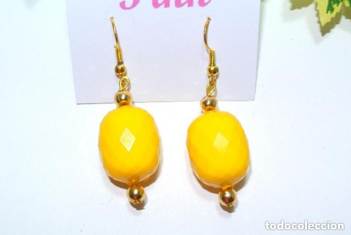 Joyeria: Pendientes color amarillo y oro, A&ntilde;o 2000, Nuevos - Foto 1